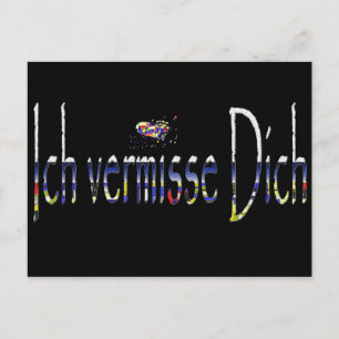 Postal Ich vermisse Dich