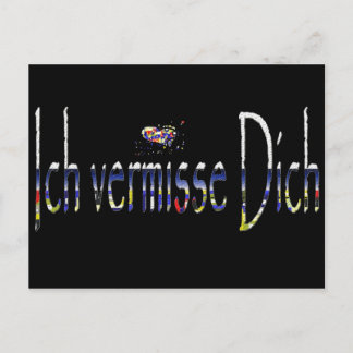 Postal Ich vermisse Dich