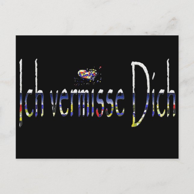 Postal Ich vermisse Dich (Anverso)