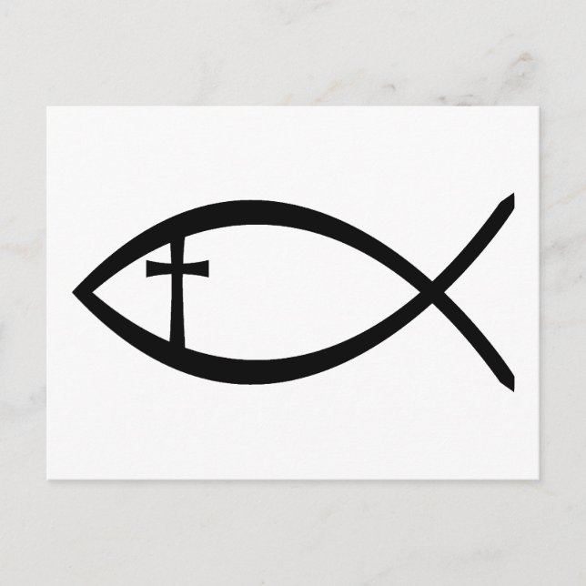 Postal Ichthus Christian Fish (Anverso)