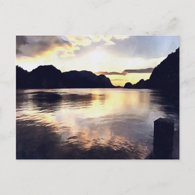 Postal Icmeler Sunrise Romantic Paisaje Art (Anverso)