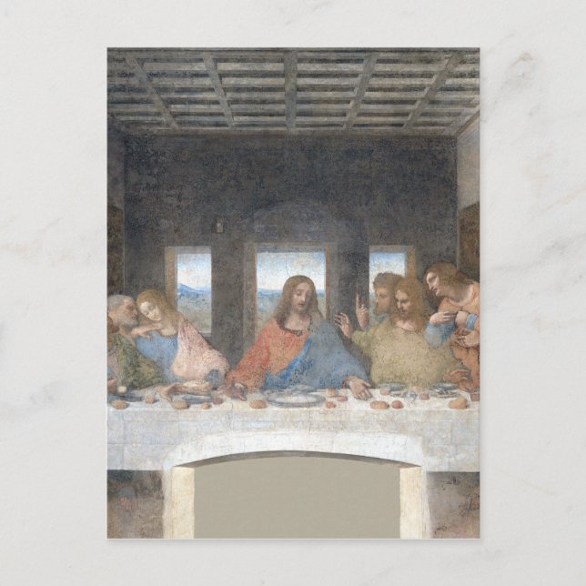 Postal Icónico Leonardo da Vinci La Última Cena (Anverso)
