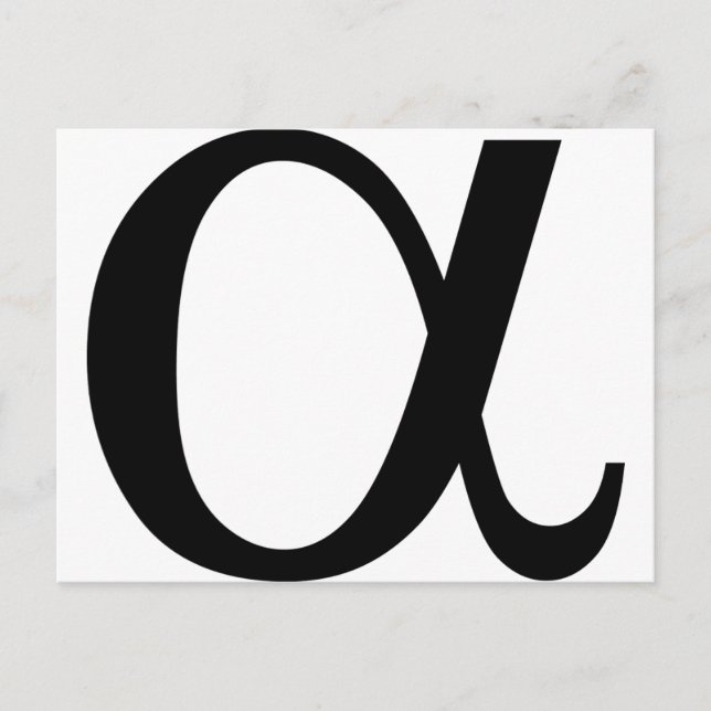 Postal icono alfa a (Anverso)