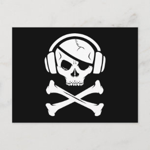 Postal Icono contra la piratería de la música Pirata