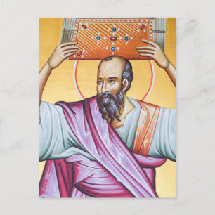 Postal Ícono cristiano ortodoxo de Apostea Paul