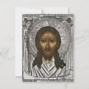 Postal Ícono cristiano ortodoxo de Mandylion