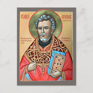 Postal Icono cristiano ortodoxo de San Alejandro Hotovits