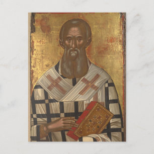 Postal Ícono cristiano ortodoxo de San Athanasius