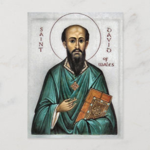 Postal Ícono cristiano ortodoxo de San David de Gales