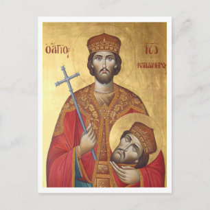 Postal Icono cristiano ortodoxo de San Juan Vladimir