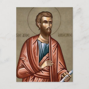 Postal Icono cristiano ortodoxo de San Nesimus
