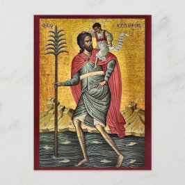 Postal Icono cristiano ortodoxo de St. Christopher