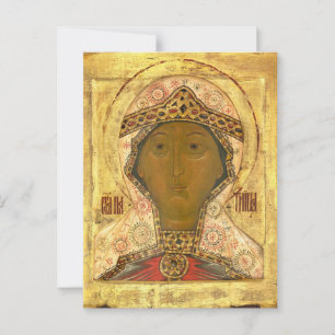 Postal Ícono cristiano ortodoxo de St. Paraskeva