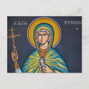 Postal Icono cristiano ortodoxo de Sta. Eufemia