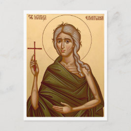 Postal Icono cristiano ortodoxo de Sta. María de Egipto