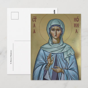 Postal Icono cristiano ortodoxo de Sta. Nonna de Nazianzu