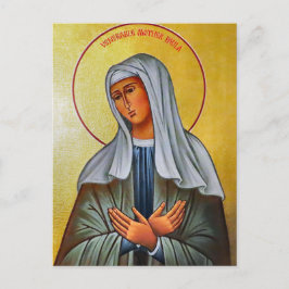 Postal Icono cristiano ortodoxo de Sta. Paula de Roma    