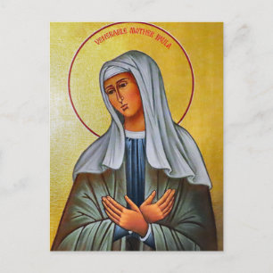 Postal Icono cristiano ortodoxo de Sta. Paula de Roma    