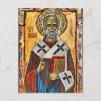 Icono cristiano ortodoxo oriental de San Nicolás