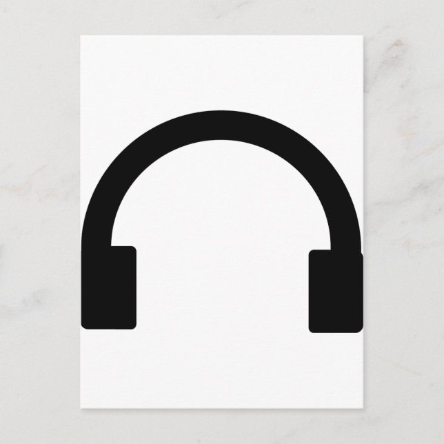 Postal icono de auriculares (Anverso)