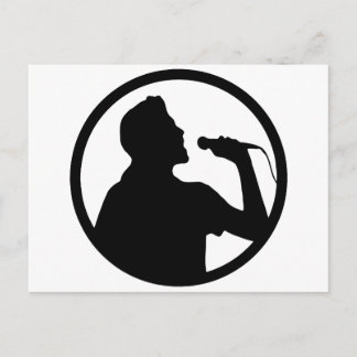 Postal Icono de cantante - Logo de Karaoke