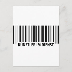 Postal Icono de código de barras de Künstler im Dienst