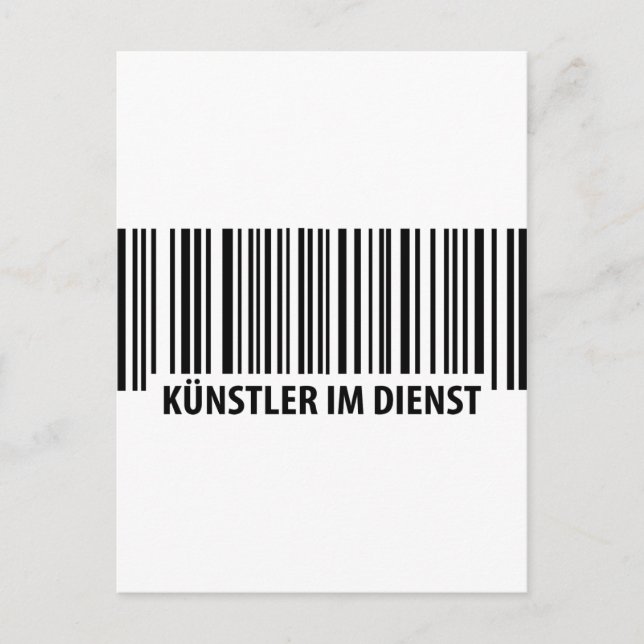 Postal Icono de código de barras de Künstler im Dienst (Anverso)