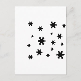 Postal icono de copos de nieve