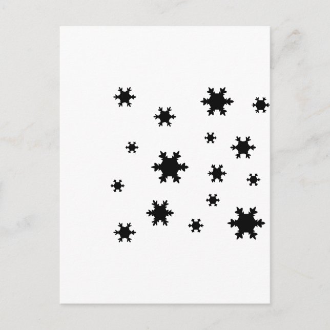 Postal icono de copos de nieve (Anverso)