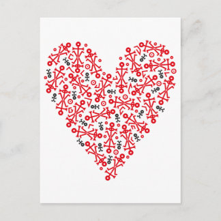 Postal Icono de corazón de amor 2012 Arte