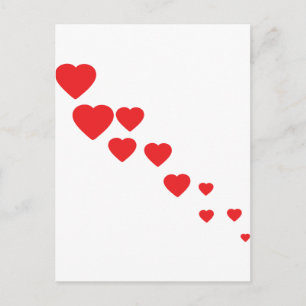 Postal icono de corazón volante
