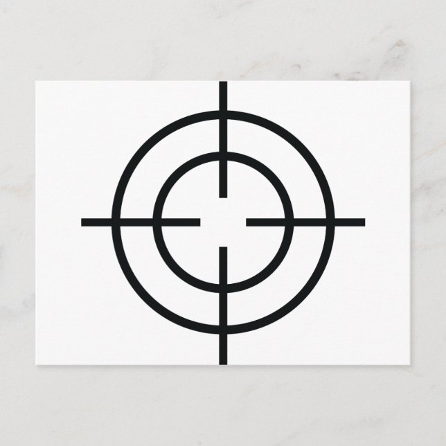 Postal icono de cruce de francotiradores negros (Anverso)