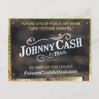 Postal Icono De Folsom: Rótulo en Johnny Cash Trail