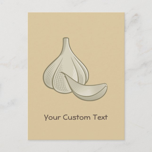 Postal Icono de Garlic Woodcut (Anverso)
