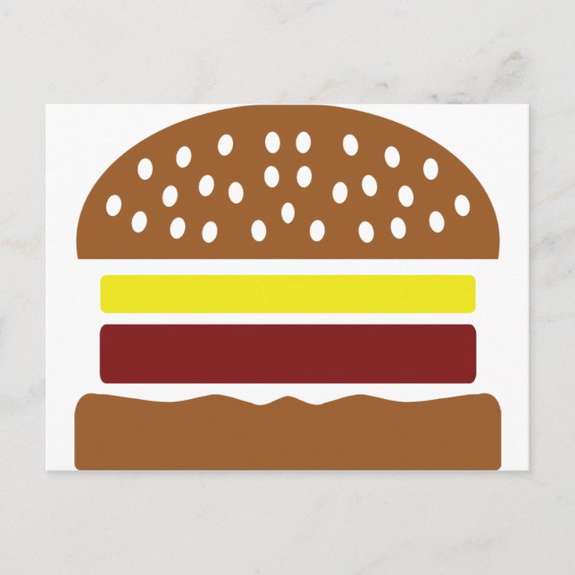 Postal icono de hamburguesa (Anverso)