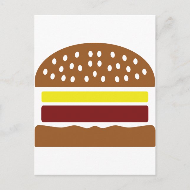 Postal icono de hamburguesa (Anverso)