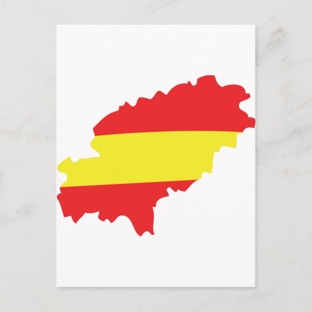 Postal Icono de la bandera de contorno de Ibiza (Anverso)