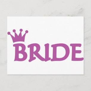 Postal icono de la corona de novia