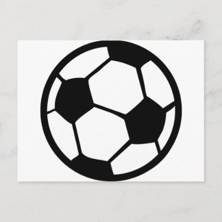 Postal icono de la pelota de fútbol