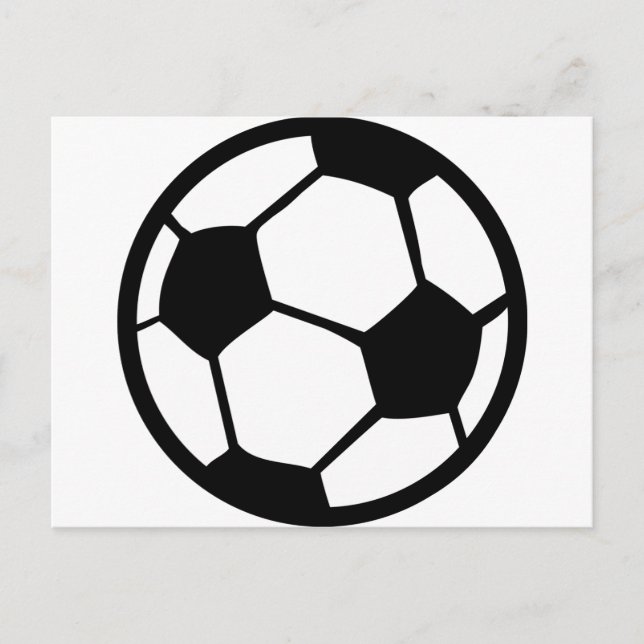 Postal icono de la pelota de fútbol (Anverso)