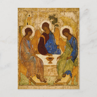 Postal Icono de la Santa Trinidad Rublev Regalo Católico 