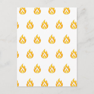 Postal Icono de llama de fuego minimalista gráfico estéti