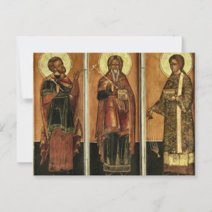Postal Icono de los santos Gurias, Samonas y Abibus