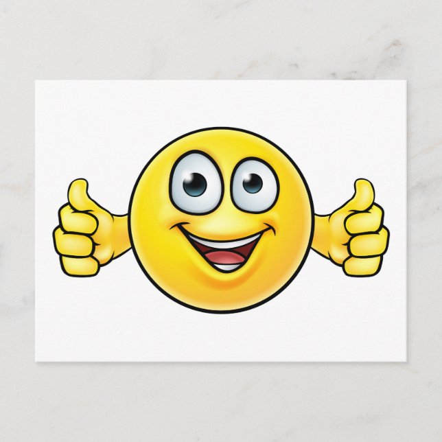 Postal Icono de miniaturas de emoticonos hacia arriba (Anverso)