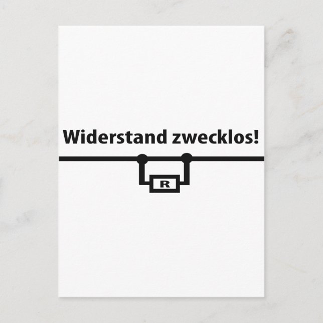 Postal Icono de Physik Widerstand zwecklos (Anverso)