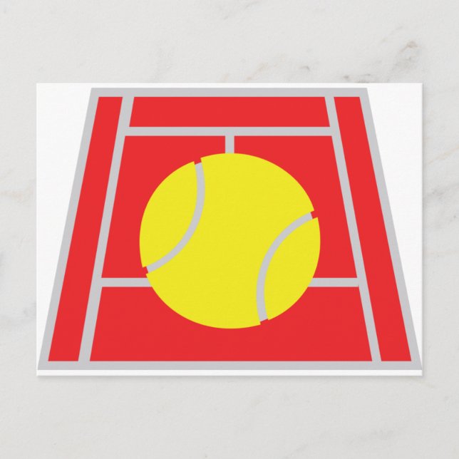 Postal icono de pista de tenis (Anverso)