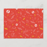 Icono de relámpago de Flash y patrón de garabatos