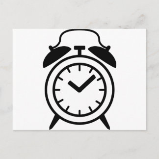 Postal icono de reloj de alarma