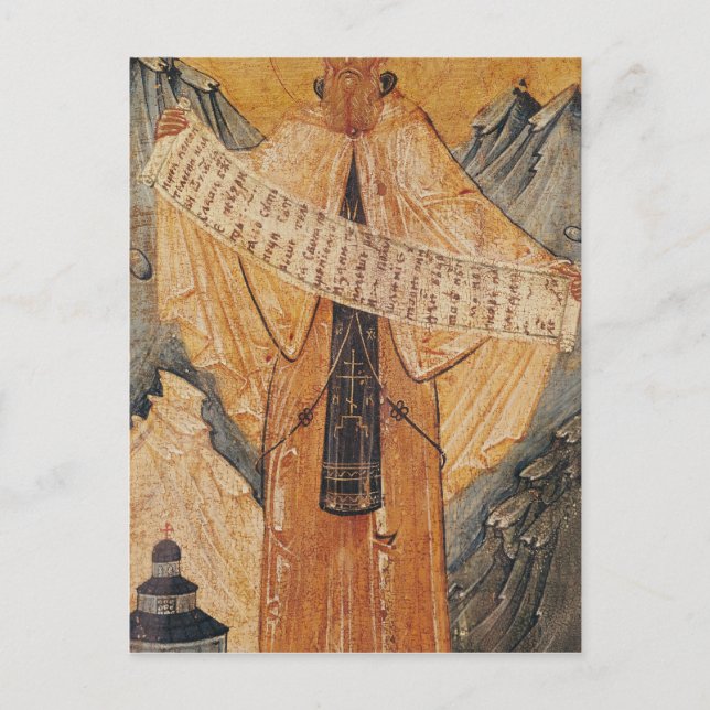 Postal Icono de San Sabas de Jerusalén, 1572 (Anverso)