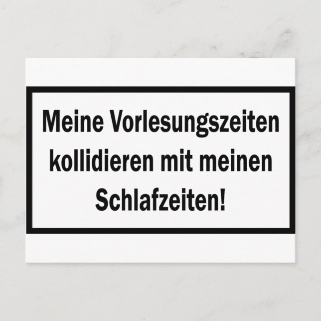 Postal Icono de Studenten Vorlesungszeiten (Anverso)